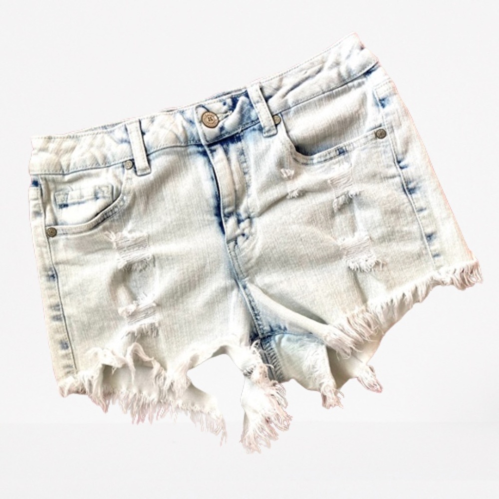 Altar'd State Acid Wash Distressed Jean Shorts 27 - Picture 2 of 6